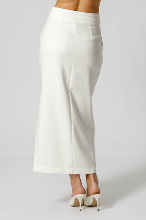 Saia De Alfaiataria Reta - OFF WHITE