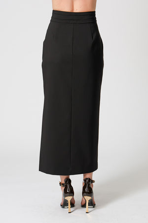 Saia De Alfaiataria Reta - PRETO