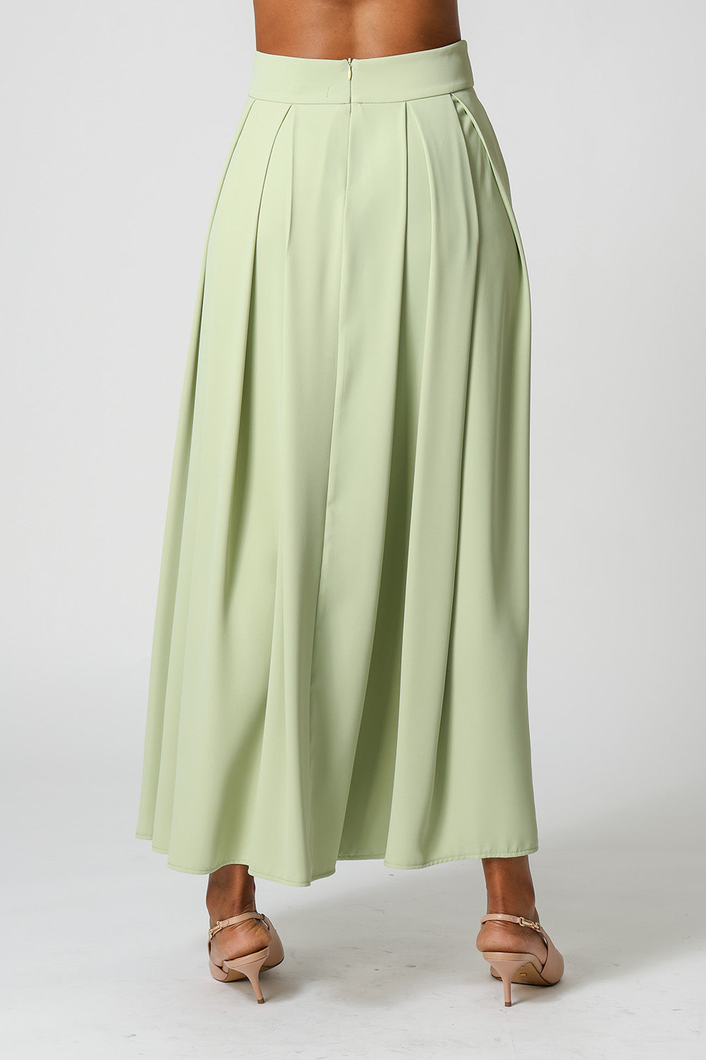 Saia Midi Com Pregas - VERDE CL