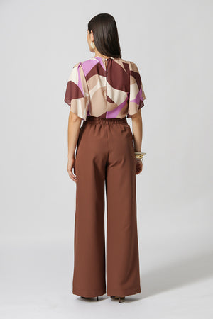 Blusa Estampada Manga Angel - AREIA 7206