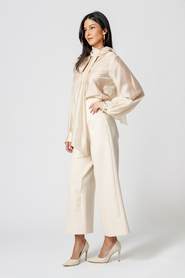 Camisa Com Laço Amplo - CRU