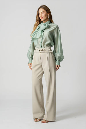 Camisa Com Laço Amplo - MINERAL