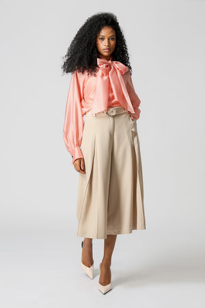 Camisa Com Laço Amplo - SALMAO