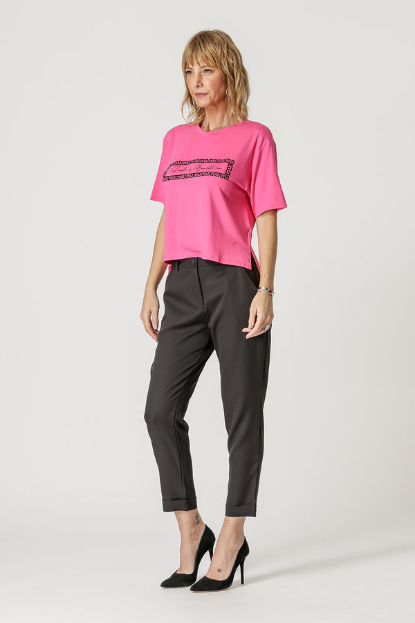 Camiseta con estampado escrito - ROSA 5