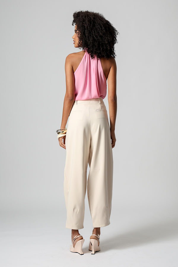 Blusa Transpassada Com Passante Dourado - PINK CLARO