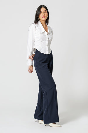 Camisa Corset Tricoline - OFF WHITE