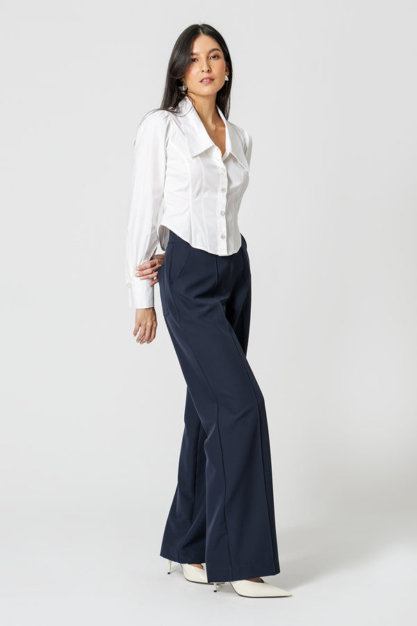 Camisa Corset Tricoline - OFF WHITE