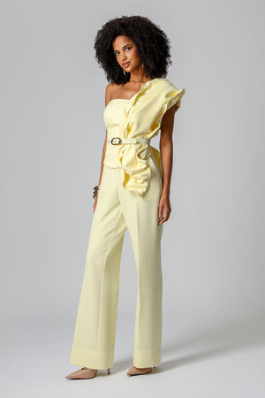 Blusa Strapless Com Folha 3D - AMARELO CL