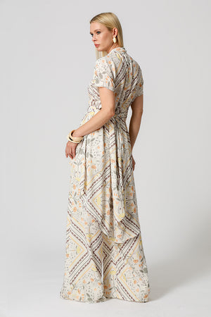 Blusa Moulet Estampada Transpassada - LARANJA 1220