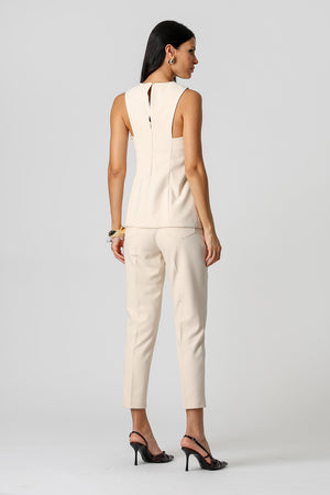 Blusa Túnica Alfaiataria Com Recortes - CRU