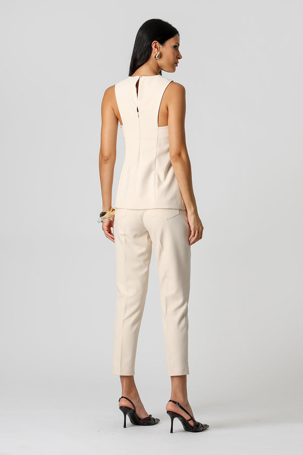 Blusa Túnica Alfaiataria Com Recortes - CRU