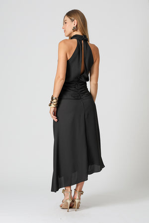 Vestido Degagê Assimétrico - PRETO