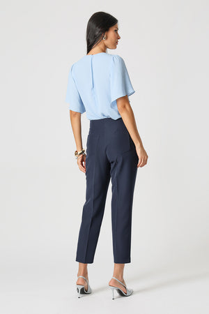 Blusa Manga Angel Com Acessório - AZUL