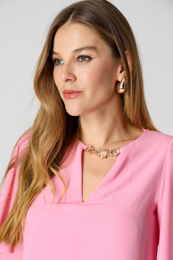 Blusa Manga Angel Com Acessório - PINK CLARO