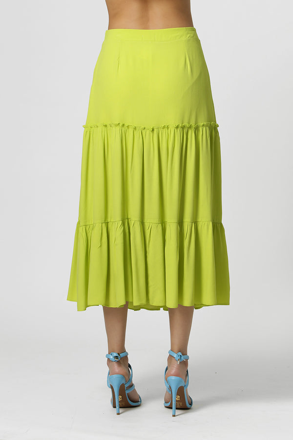 Falda midi con abertura - CANA