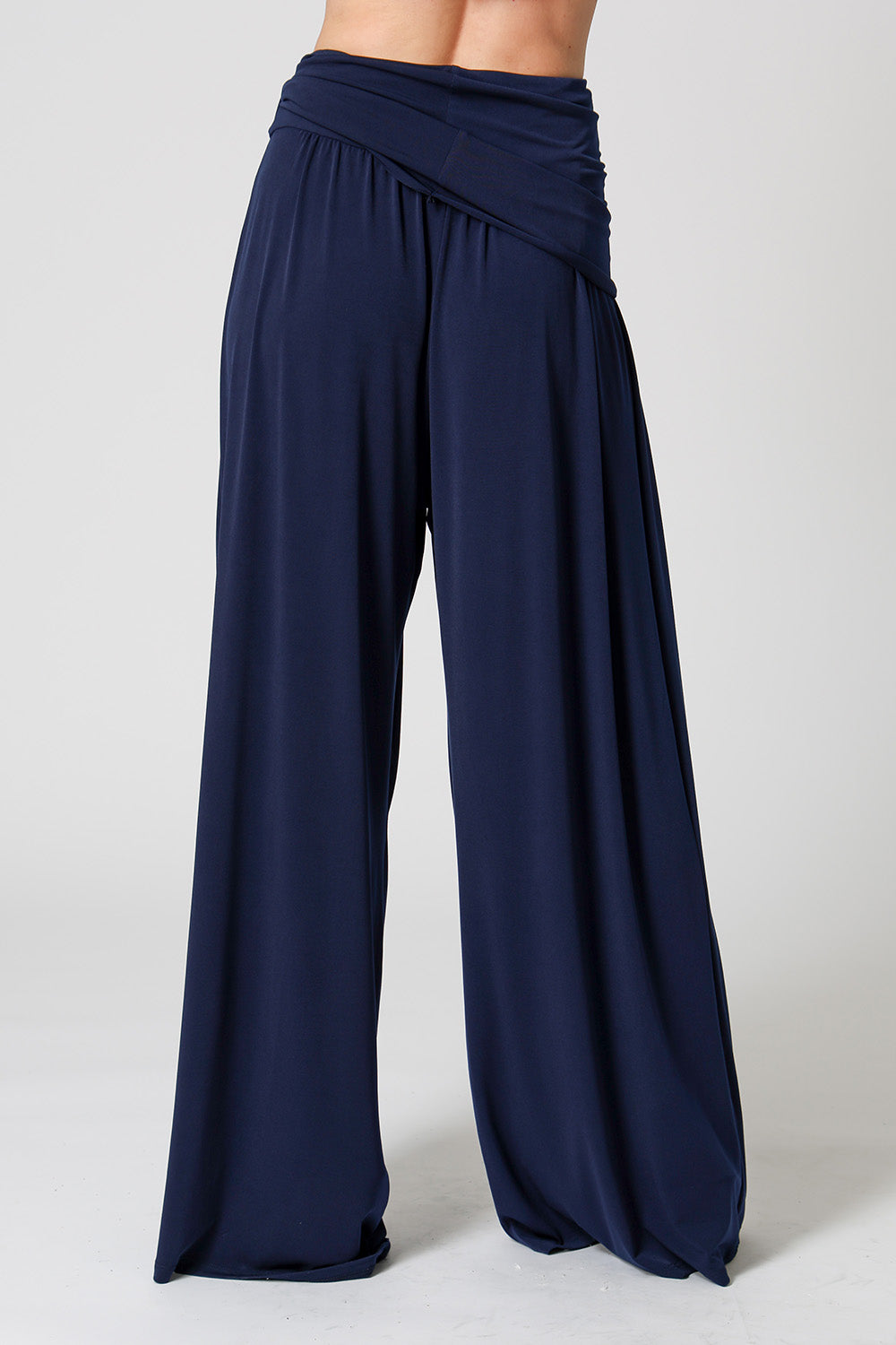 Calça Pantalona Multifuncional Com Faixa - MARINHO