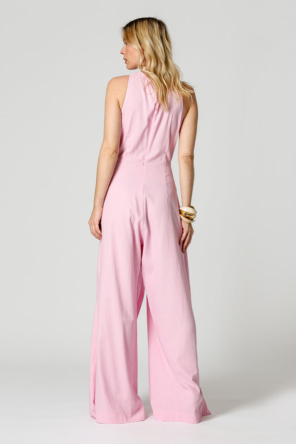 Macacão Pantalona Linho Viscose