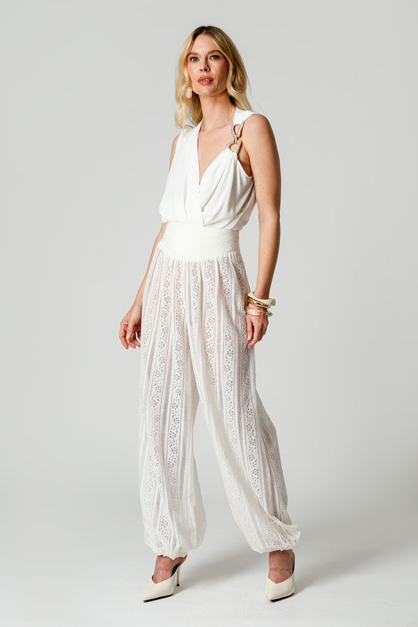 Blusa Transpassada Com Strass No Ombro