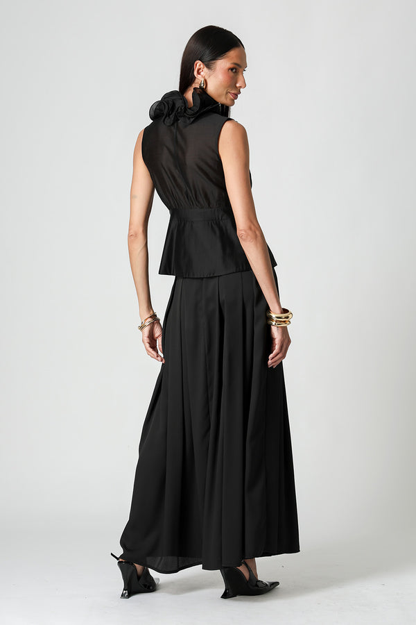 Blusa Peplum Voil Com Babado