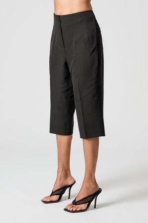 Calça Capri De Alfaiataria - PRETO