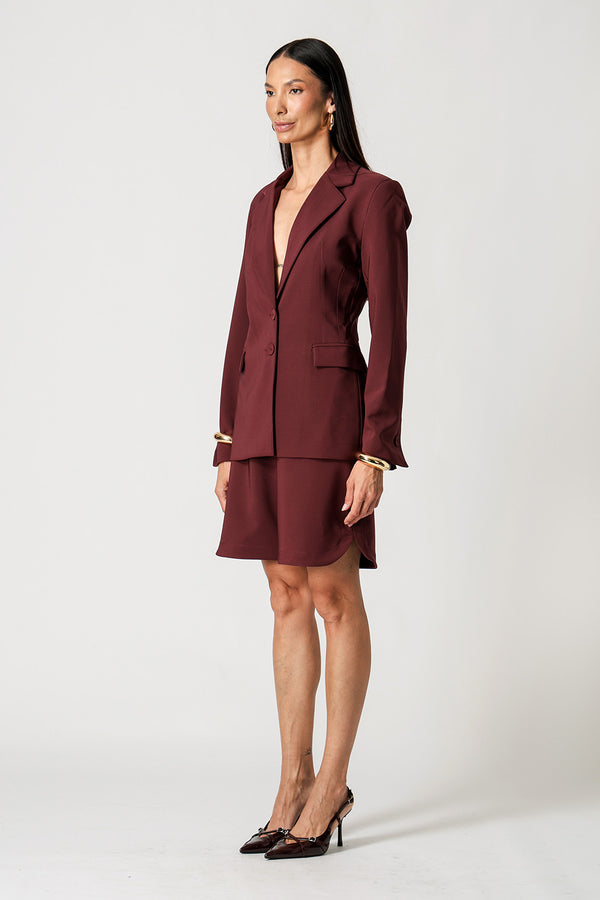 Blazer Acinturado de Alfaiataria com Dois Botões