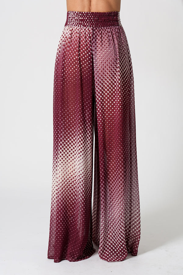 Calça Pantalona Chiffon Glass