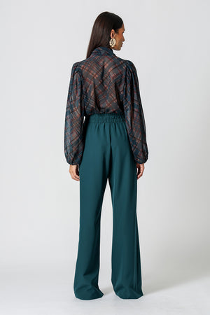 Blusa Chiffon Glass Estampada Com Faixa