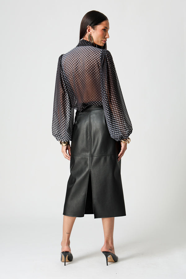 Blusa Chiffon Glass Estampada Com Faixa