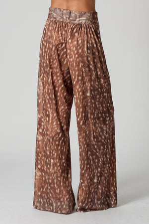 Calça Pantalona Estampa Bambi