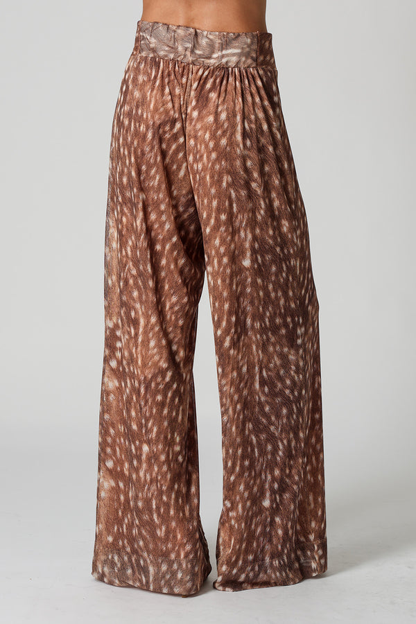Calça Pantalona Estampa Bambi