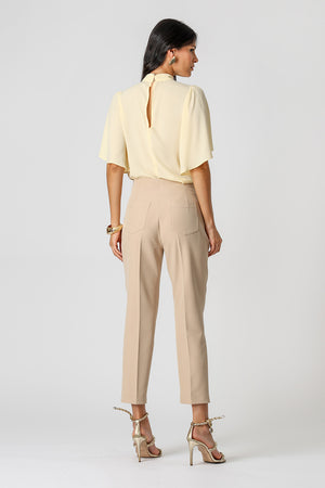 Blusa Botões Dourados e Manga Angel - AMARELO CL