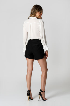 Camisa Gola Jabour Com Amarração - OFF WHITE