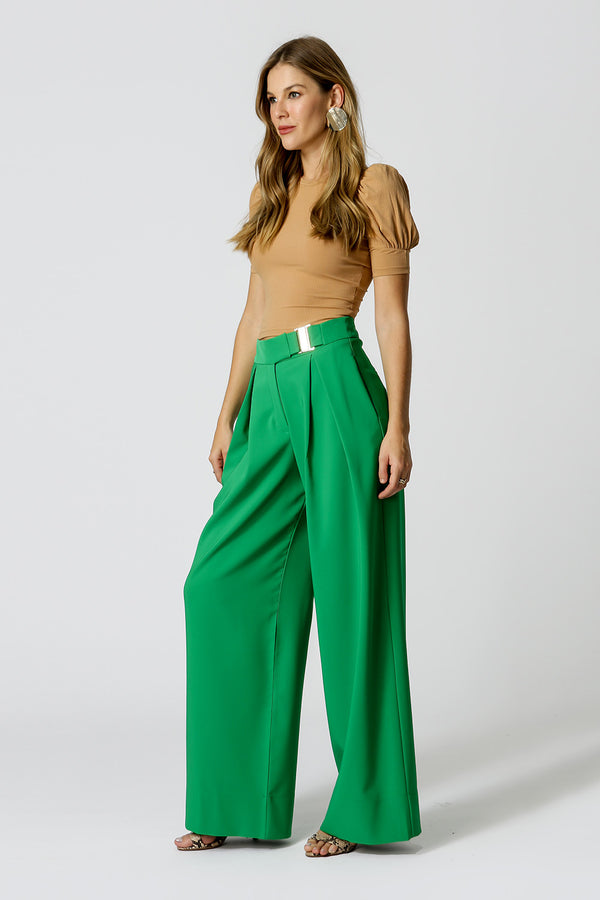 Blusa Malha Canelada Manga Bufante - CASTOR