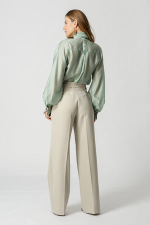 Camisa Com Laço Amplo - MINERAL