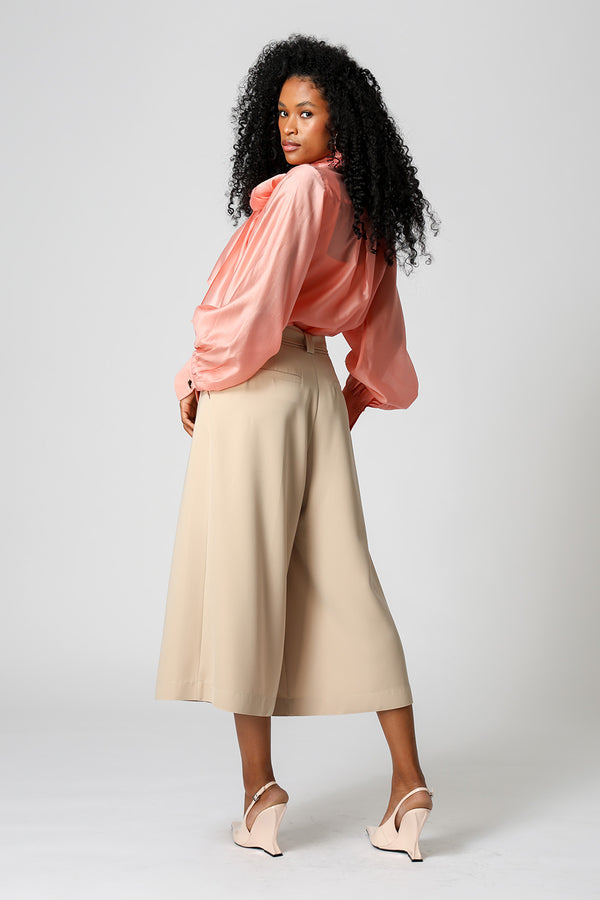 Camisa Com Laço Amplo - SALMAO