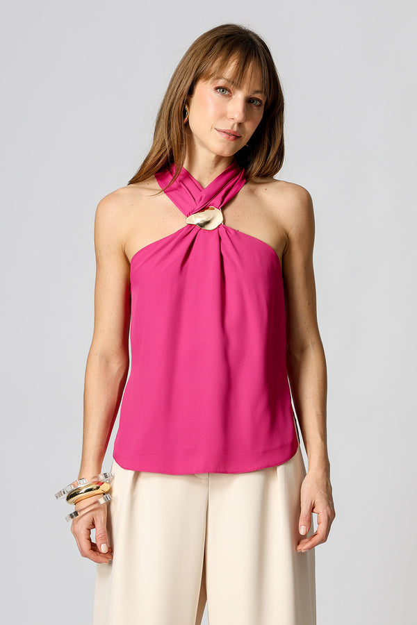 Blusa Com Fivela No Decote