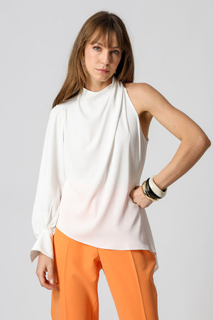 Blusa Assimétrica De Ombro Único - OFF WHITE