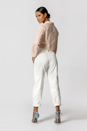 Camisa Cropped Listrada - TELHA CL 90131