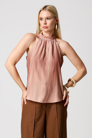 Blusa Estampada Cava Americana - AREIA 6092