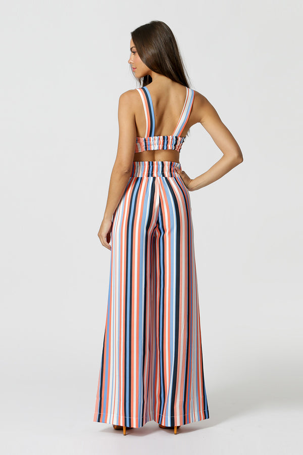 Blusa Top Decote V Estampado - ROYAL CL 7170