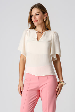 Blusa Manga Angel Com Acessório - CRU