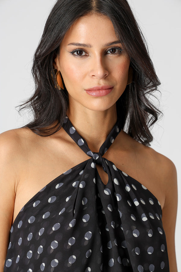 Blusa Frente Única Chiffon Glass