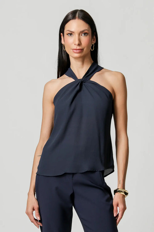 Blusa Com Gola Transpassada TRIMIX
