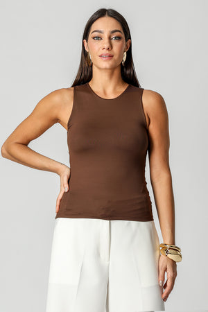 Blusa Regata Em Malha Amni