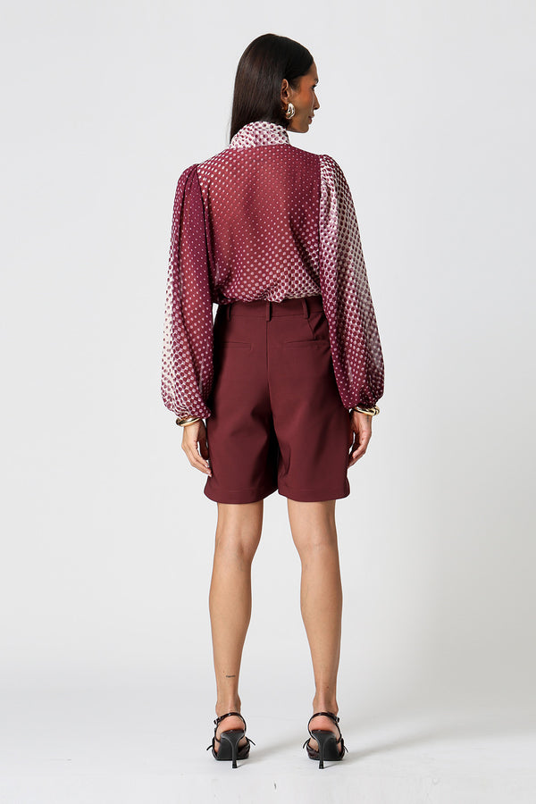 Blusa Chiffon Glass Estampada Com Faixa