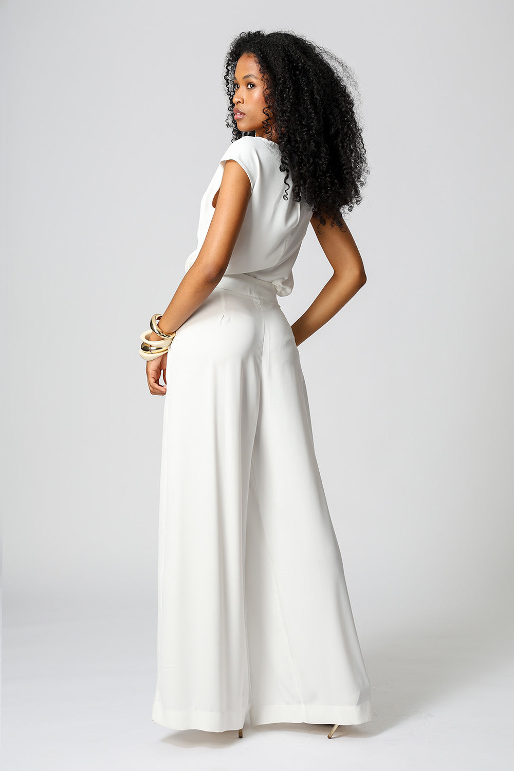 Blusa Com Metal Dourado - OFF WHITE