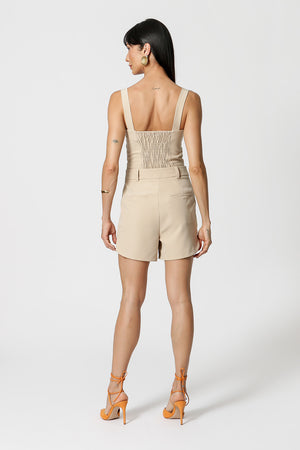 Top Cropped Com Recortes - AREIA