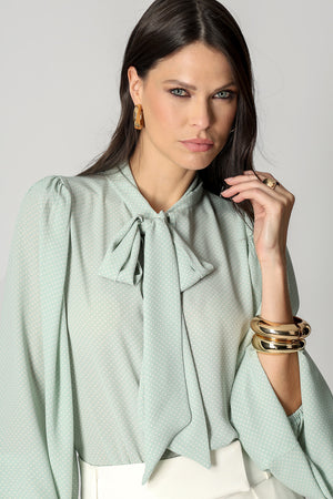 Blusa Estampada Com Laço - MINERAL 90167