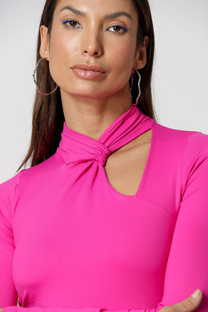 Body con cuello con volantes - ROSA 1