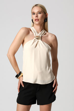 Blusa Com Fivela No Decote - CRU